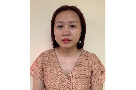 Bị can Hoàng Kim Thư. 