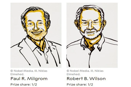 Hai nhà kinh tế học đoạt Giải Nobel Kinh tế năm 2020.