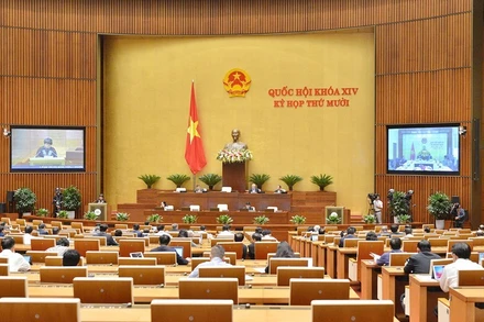 Toàn cảnh phiên họp Kỳ họp thứ 10, Quốc hội khoá XIV ngày 23-10 