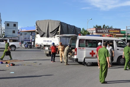Hiện trường vụ tai nạn.