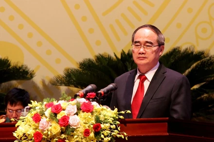 Đồng chí Nguyễn Thiện Nhân phát biểu chỉ đạo Đại hội.