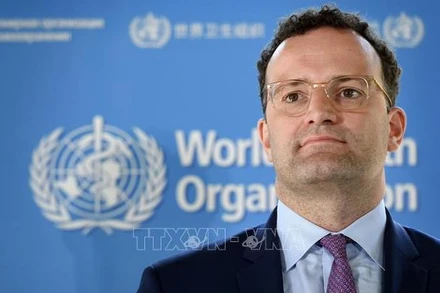 Bộ trưởng Y tế Đức Jens Spahn tại cuộc họp báo ở Geneva, Thụy Sỹ ngày 25-6-2020. (Ảnh: AFP/TTXVN)