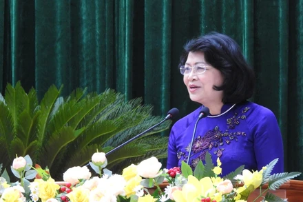Phó Chủ tịch nước Đặng Thị Ngọc Thịnh phát biểu tại Đại hội.