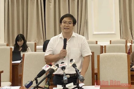 Vụ trưởng Vụ Giáo dục tiểu học, Bộ GD-ĐT Thái Văn Tài (Ảnh: LÊ HÀ)