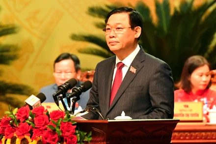 Đồng chí Vương Đình Huệ, Ủy viên Bộ Chính trị, Bí thư Thành ủy Hà Nội khóa 17, nhiệm kỳ 2020 - 2025.