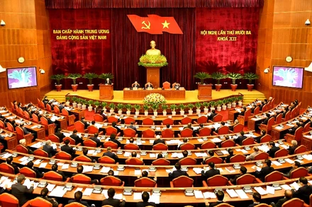 Toàn cảnh khai mạc hội nghị lần thứ 13 Ban Chấp hành Trung ương Đảng khóa XII.