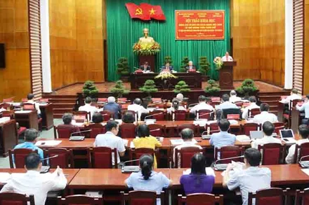 Toàn cảnh lễ kỷ niệm 100 năm Ngày sinh đồng chí Tố Hữu (4-10-1920 - 4-10-2020). 