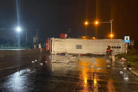 Hiện trường vụ tai nạn.