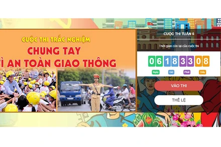 Số lượt thi trắc nghiệm “Chung tay vì an toàn giao thông” tuần bốn tiếp tục tăng mạnh