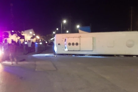 Hiện trường vụ tai nạn.