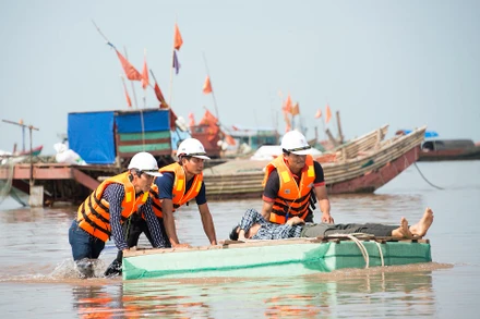 USAID giúp Việt Nam ứng phó cơn bão ở Nam Định năm 2016.