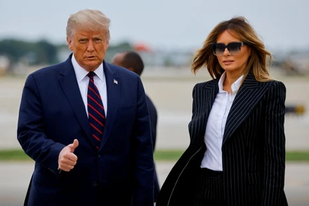 Tổng thống Trump và Đệ nhất phu nhân Melania. (Ảnh: Reuters)