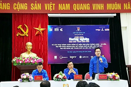Đại diện Thành đoàn Hà Nội thông tin về các sự kiện của tuổi trẻ Thủ đô chào mừng kỷ niệm 1010 năm Thăng Long - Hà Nội.