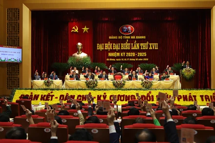 Biểu quyết thông qua Nghị quyết Đại hội.