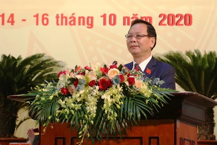 Đồng chí Ngô Thanh Danh, Bí thư Tỉnh ủy Đắk Nông, công bố kết quả bầu Ban Chấp hành, Ban Thường vụ, Ủy ban Kiểm tra Tỉnh ủy tại đại hội. 