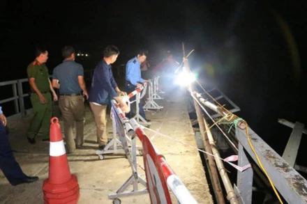 Hiện trường vụ tai nạn giao thông.