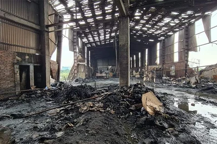 Hiện trường vụ cháy.