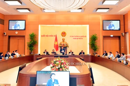 Một phiên họp của Ủy ban Thường vụ Quốc hội.