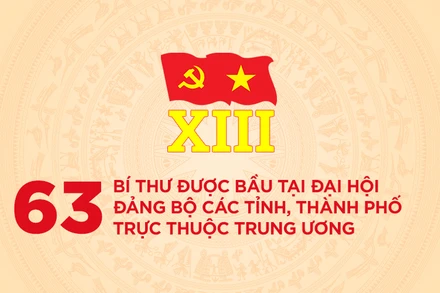 63 Bí thư được bầu tại Đại hội Đảng bộ các tỉnh, thành phố trực thuộc Trung ương
