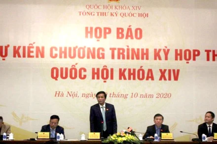 Họp báo thông tin dự kiến chương trình kỳ họp thứ 10, Quốc hội khóa XIV.