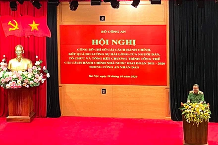 Bộ Công an công bố chỉ số cải cách hành chính trong Công an nhân dân.