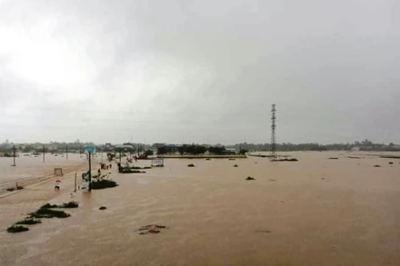 Khu vực hai người bị cuốn trôi và tử vong ở Quảng Nam ngày 10-10. Ảnh: QUỐC VIỆT.