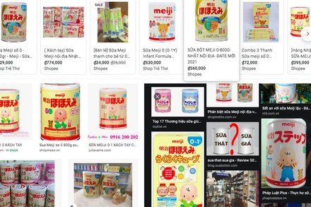 Hàng xách tay được rao bán sôi động trên một trang facebook.