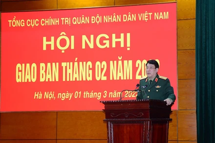  Đại tướng Lương Cường phát biểu tại hội nghị. (Ảnh: qdnd.vn)