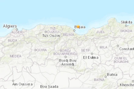 Vị trí xảy ra động đất. (Nguồn: USGS)
