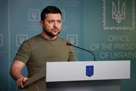 Tổng thống Ukraine Volodymyr Zelensky. (Ảnh: Reuters)