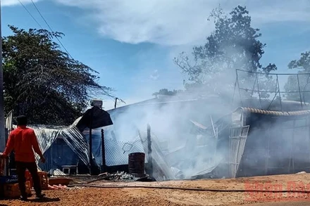 Hiện trường vụ cháy.