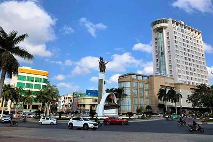 Trung tâm thành phố Buôn Ma Thuột (tỉnh Ðắk Lắk) hôm nay. 