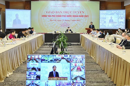 Hội nghị giao ban trực tuyến. (Ảnh: Báo Thế giới và Việt Nam)