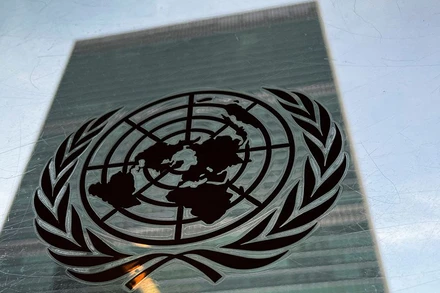 Biểu trưng của Liên hợp quốc. (Ảnh: Reuters)