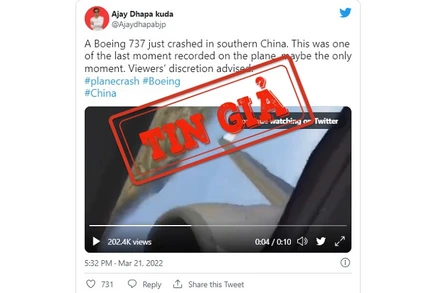 Đoạn video được chia sẻ trên mạng xã hội chỉ là mô phỏng. (Ảnh chụp màn hình)