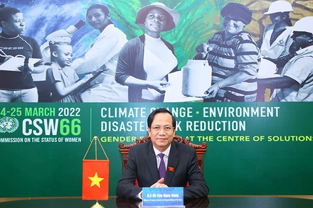 Bộ trưởng Lao động-Thương binh và Xã hội Đào Ngọc Dung tham dự Khóa họp (Ảnh: Molisa).