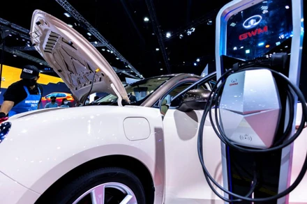 Một chiếc xe điện của hãng Great Wall Motor trưng bày tại Triển lãm ô tô quốc tế Bangkok 2022. (Ảnh: Reuters)