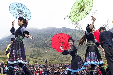 Với chủ đề "Phiên chợ tình ca", Lễ hội Chợ Phong lưu Khâu Vai năm 2022 sẽ chính thức trở lại sau 2 năm gián đoạn do dịch Covid-19. (Ảnh: BND)