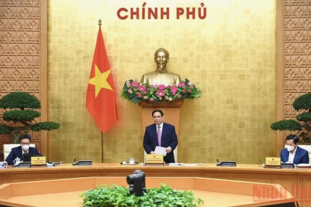 Thủ tướng Phạm Minh Chính chủ trì phiên họp. (Ảnh: TRẦN HẢI)