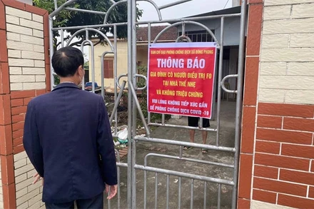 Điều trị F0 tại nhà ở xã Đông Phong, huyện Tiền Hải, tỉnh Thái Bình.