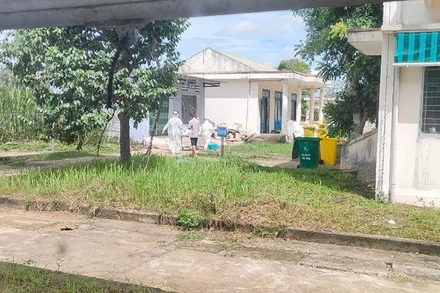 Khu vực bảo quản, xử lý tử thi người tử vong do Covid-19 tại Bệnh viện Lao và Phổi tỉnh Quảng Ngãi.