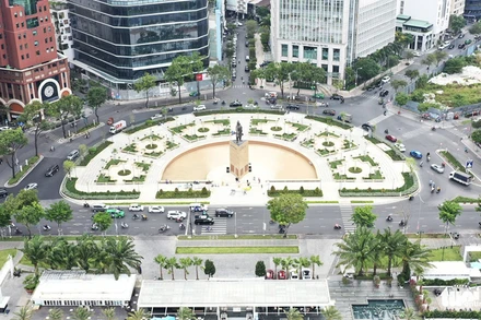 Công viên bến Bạch Đằng sau khi được chỉnh trang.