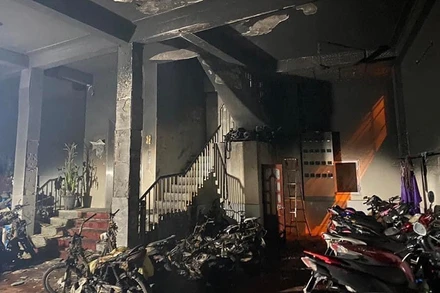 Hiện trường đám cháy.