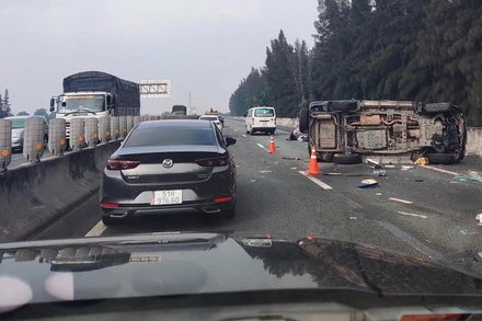 Hiện trường vụ tai nạn.