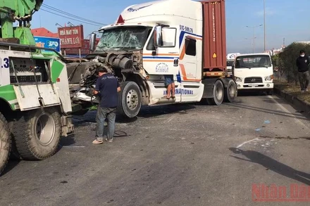 Hiện trường vụ tai nạn.