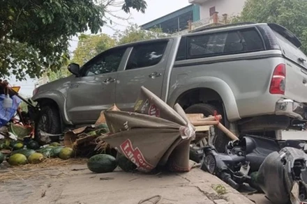 Hiện trường vụ tai nạn.