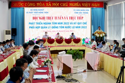 Quang cảnh Hội nghị phát triển ngành tôm năm 2022.