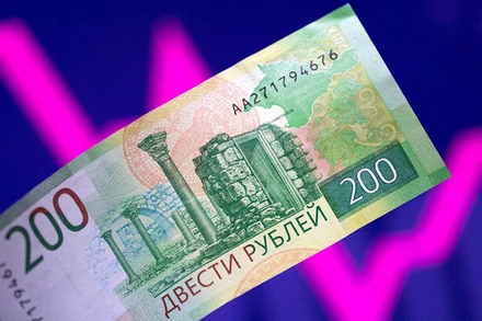 Đồng ruble của Nga. (Ảnh: Reuters)