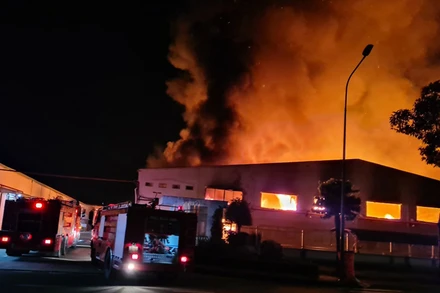 Hiện trường vụ cháy.