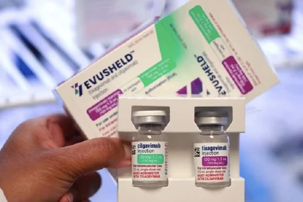 Thuốc kháng thể đơn dòng Evusheld của AstraZeneca. (Ảnh: Reuters)